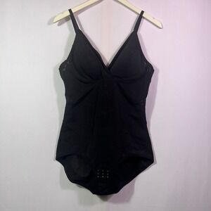 Avidlove Black Shapewear Bodysuit Tummy Control V-Neck Plus Size 3XL New